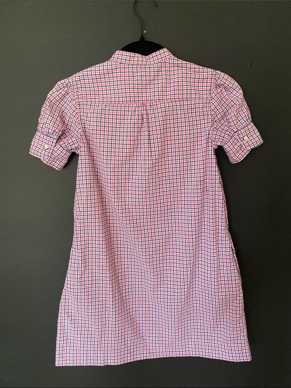 Girl’s Polo Lauren Girl’s Pink & Navy Check Ruffle Dress